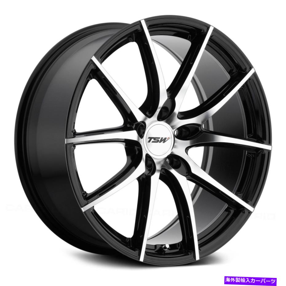 ホイール　４本セット TSWスプリントホイール20x10（25、5x112、72.1）4のブラックリムセット TSW SPRINT Wheels 20x10 (25, 5x112, 72.1) Black Rims Set of 4【並行輸入品】