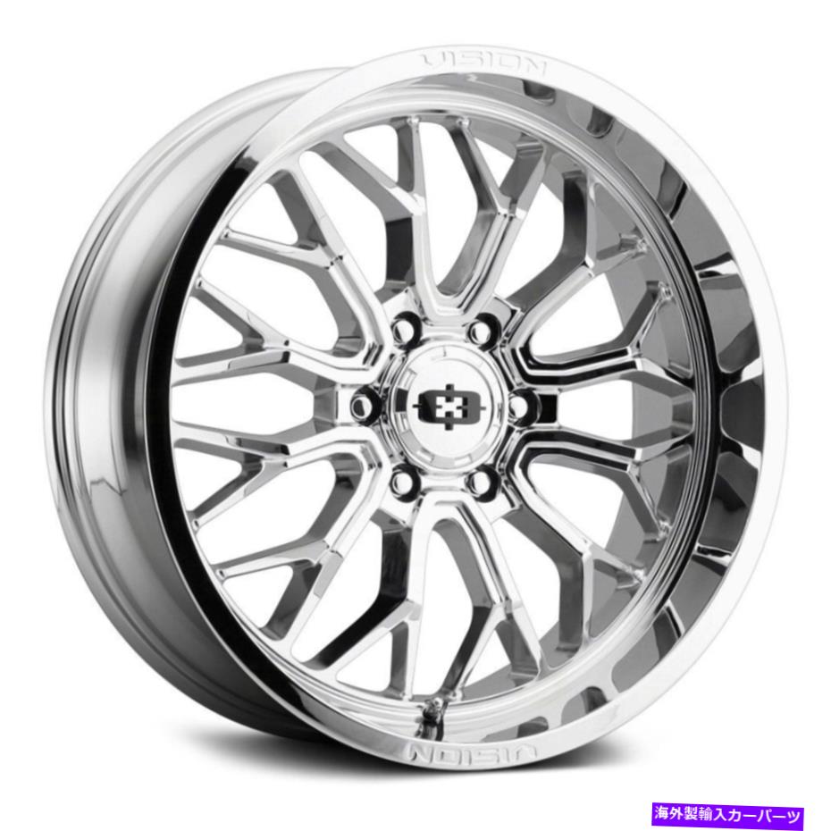 ホイール 4本セット Vision 402 Riot Wheels20x10(-25、8x165.1、125.2)4のChrome Rimsセット Vision 402 RIOT Wheels 20x10 (-25, 8x165.1, 125.2) Chrome Rims Set of 4【並行輸入品】|Us Custom Parts Shop USDM