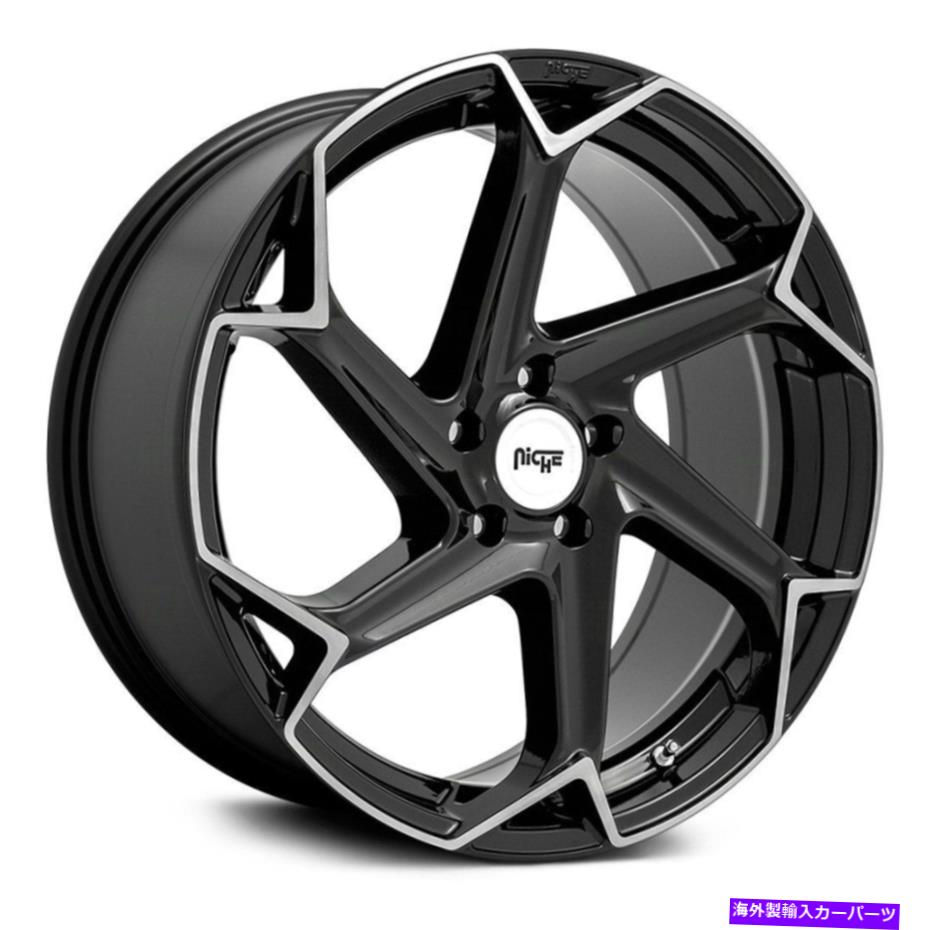 ホイール　４本セット ニッチM255フラッシュホイール20x10.5（40、5x112、66.56）4のブラックリムセット Niche M255 FLASH Wheels 20x10.5 (40, 5x112, 66.56) Black Rims Set of 4【並行輸入品】