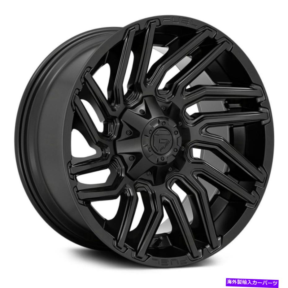 ホイール　４本セット 燃料D775台風1PCホイール20x10（-18、5x139.7、110.1）4のブラックリムセット Fuel D775 TYPHOON 1PC Wheels 20x10 (-18, 5x139.7, 110.1) Black Rims Set of 4【並行輸入品】