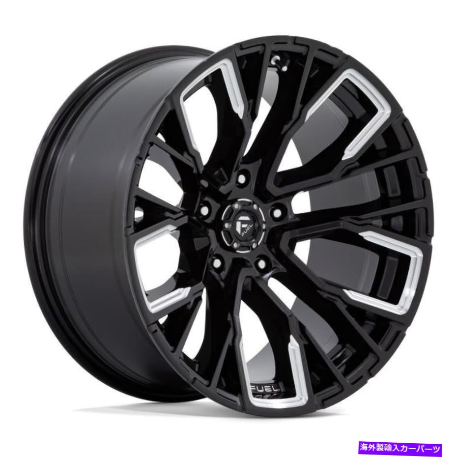 ホイール 4本セット Fuel D849 Rebar 5 1PCホイール20x10(-18、5x127、71.5)4のブラックリムセット Fuel D849 REBAR 5 1PC Wheels 20x10 (-18, 5x127, 71.5) Black Rims Set of 4【並行輸入品】