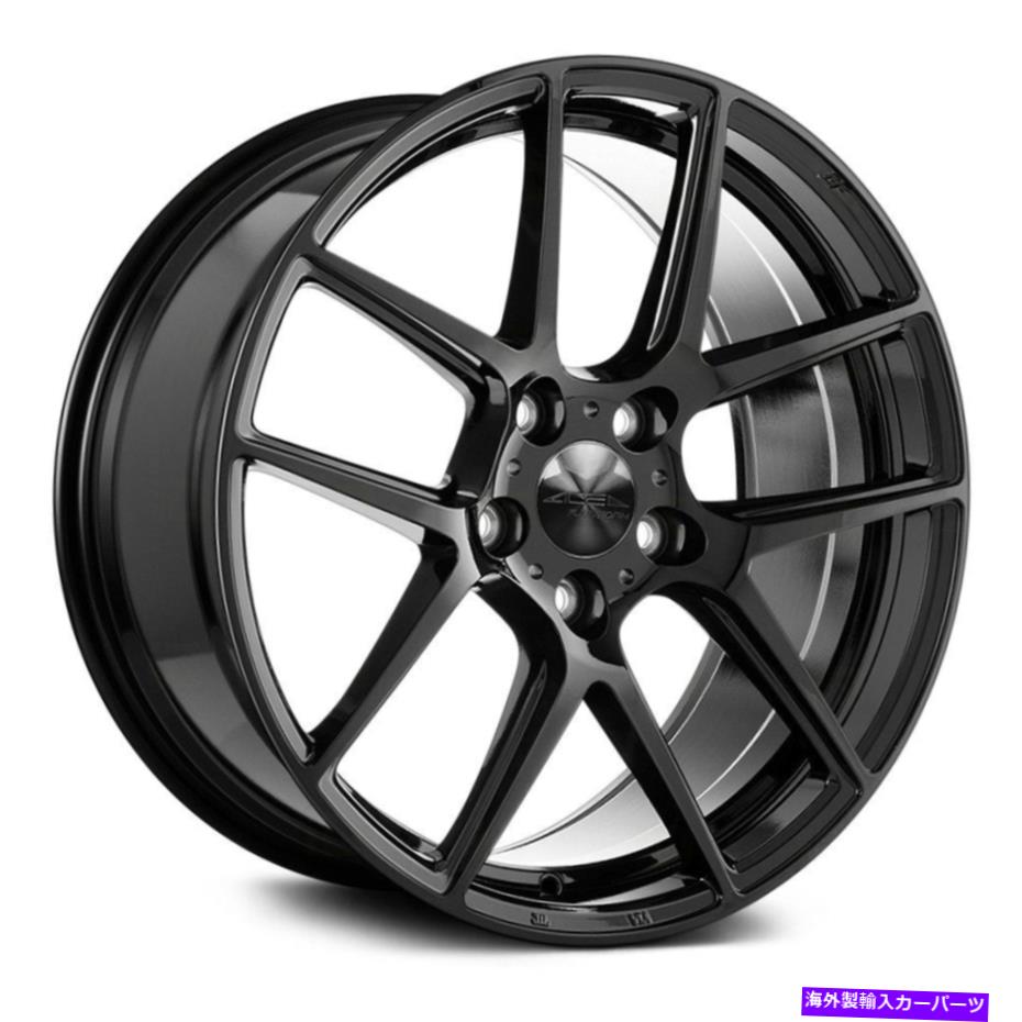 ホイール　４本セット エースアロイaff02ホイール19x9.5（53、5x120.65、70.3）4のブラックリムセット Ace Alloy AFF02 Wheels 19x9.5 (53, 5x120.65, 70.3) Black Rims Set of 4【並行輸入品】｜Us Custom Parts Shop USDM 364,617円