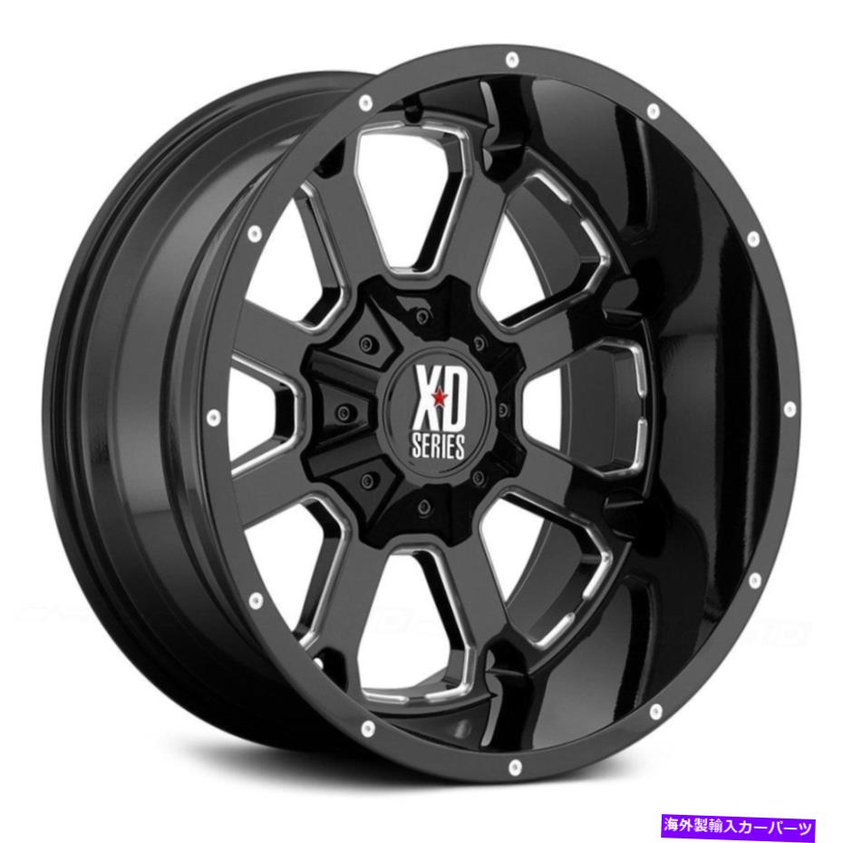 ホイール　４本セット XDシリーズXD825バック25ホイール20x10（-24、5x150、110.1）4のブラックリムセット XD Series XD825 BUCK 25 Wheels 20x10 (-24, 5x150, 110.1) Black Rims Set of 4【並行輸入品】