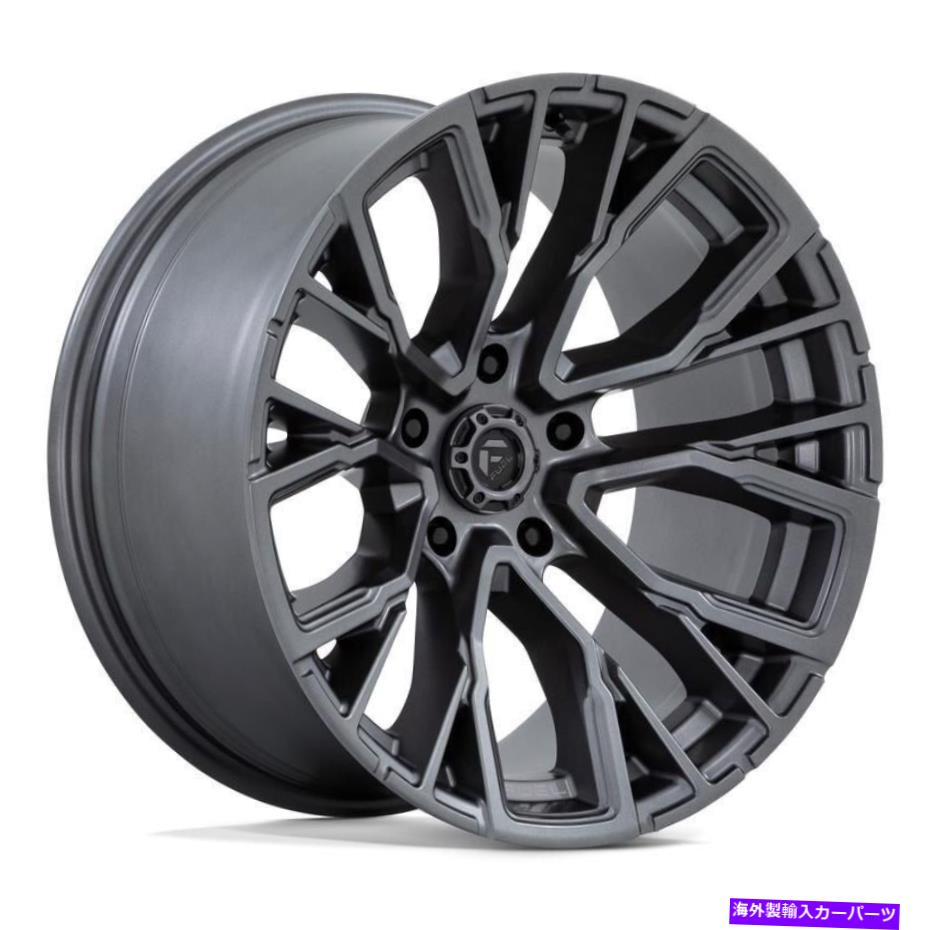 ホイール　４本セット Fuel D848 Rebar 5 1PCホイール20x10（-18、5x127、71.5）4のガンメタルリムセット Fuel D848 REBAR 5 1PC Wheels 20x10 (-18, 5x127, 71.5) Gunl Rims Set of 4【並行輸入品】