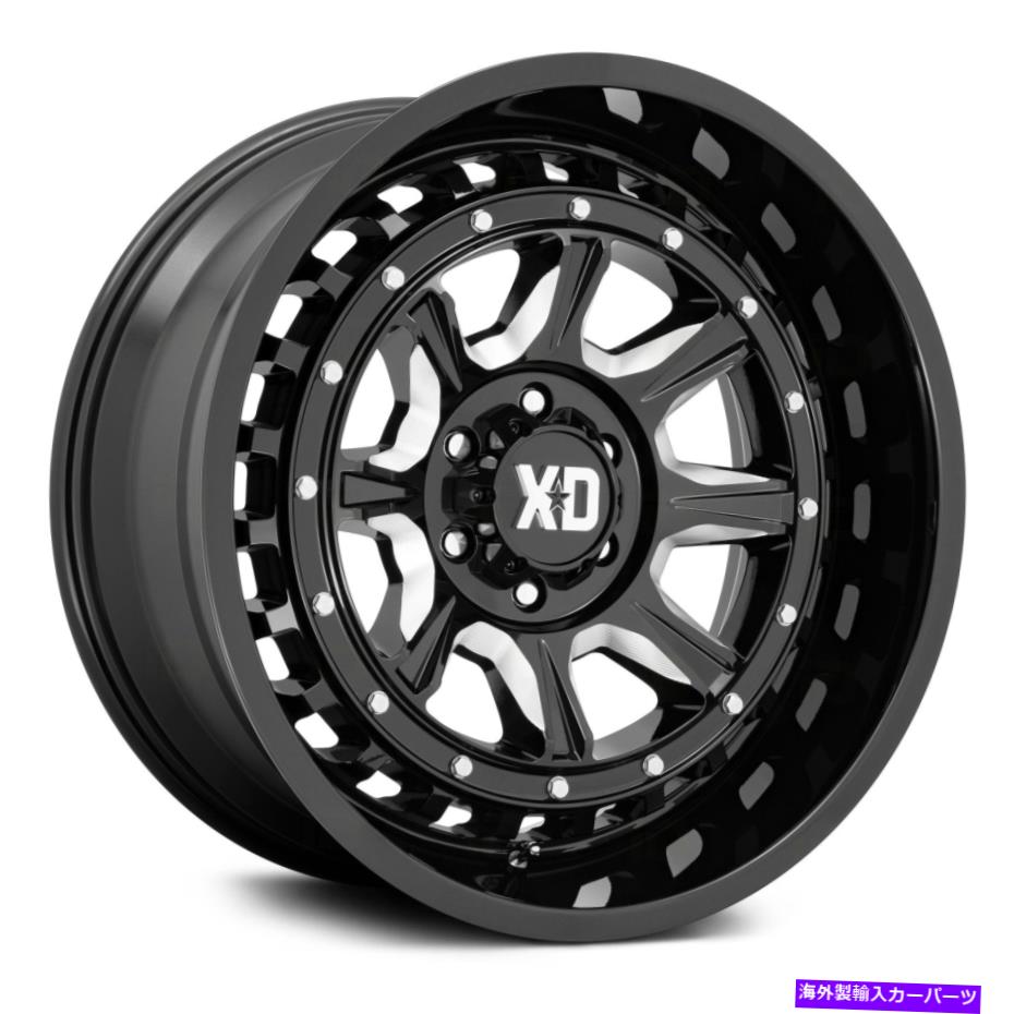 ホイール　４本セット XDシリーズXD866アウトランダーホイール22x10（-18、5x127、71.5）4のブラックリムセット XD Series XD866 OUTLANDER Wheels 22x10 (-18, 5x127, 71.5) Black Rims Set of 4【並行輸入品】