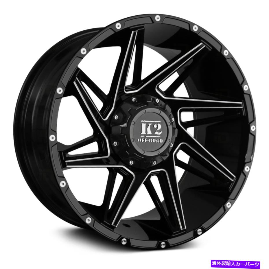 ホイール　４本セット K2オフロードK09トルクホイール20x10（-12、5x150、110.3）4のブラックリムセット K2 Offroad K09 TORQUE Wheels 20x10 (-12, 5x150, 110.3) Black Rims Set of 4【並行輸入品】｜Us Custom Parts Shop USDM