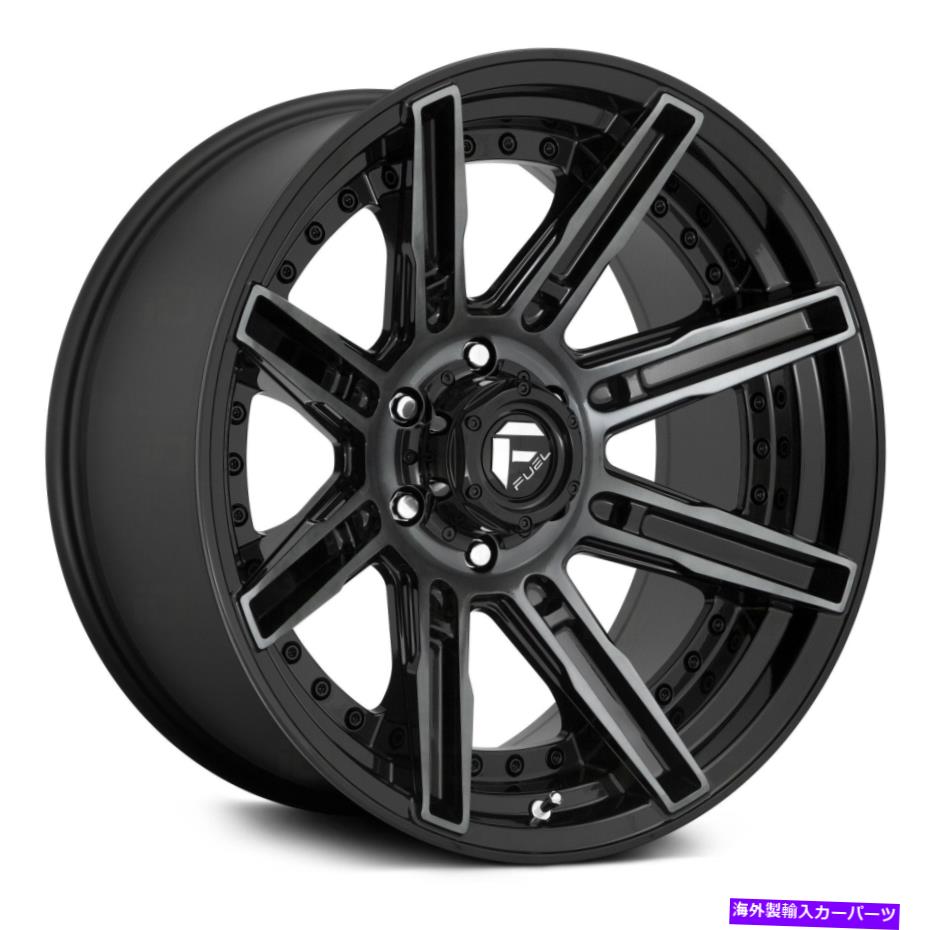 ホイール　４本セット Fuel D708 Rogue 1PCホイール20x10（-18、8x165.1、125.1）4のブラックリムセット Fuel D708 ROGUE 1PC Wheels 20x10 (-18, 8x165.1, 125.1) Black Rims Set of 4【並行輸入品】