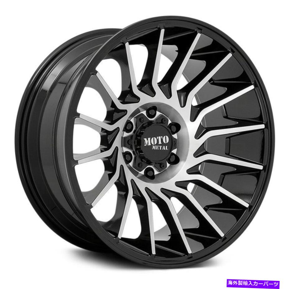 ホイール　４本セット Moto Metal Mo807衝撃波ホイール22x10（-18、6x135、87.1）4のブラックリムセット Moto Metal MO807 SHOCKWAVE Wheels 22x10 (-18, 6x135, 87.1) Black Rims Set of 4【並行輸入品】