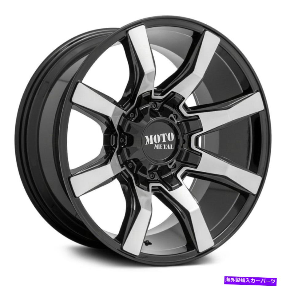 ホイール　４本セット Moto Metal Mo804 Spider Wheels 22x10（-18、6x135、106.1）4のブラックリムセット Moto Metal MO804 SPIDER Wheels 22x10 (-18, 6x135, 106.1) Black Rims Set of 4【並行輸入品】