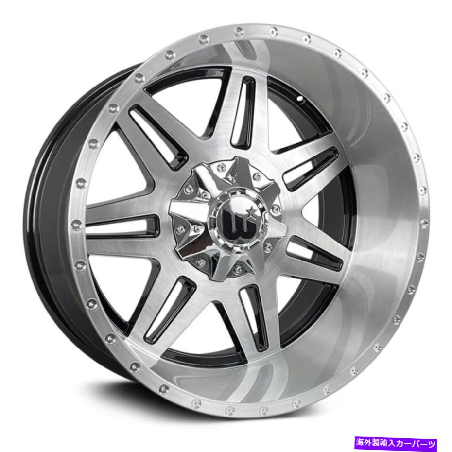 ホイール　４本セット Western Trail2ホイール22x12（-44、8x165.1、124.9）4のブラシ付きリムセット Western TRAIL2 Wheels 22x12 (-44, 8x165.1, 124.9) Brushed Rims Set of 4【並行輸入品】