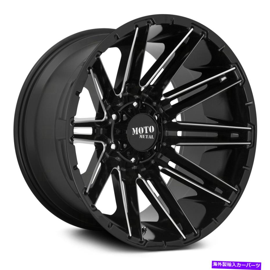 ホイール 4本セット Moto Metal Mo998 Kraken Wheels 22x10(-18、5x139.7、78.1)4のブラックリムセット Moto Metal MO998 KRAKEN Wheels 22x10 (-18, 5x139.7, 78.1) Black Rims Set of 4【並行輸入品】