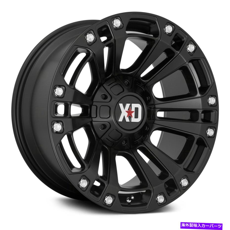 ホイール　４本セット XDシリーズXD851モンスター3ホイール20x10（-18、8x180、124.2）4のブラックリムセット XD Series XD851 MONSTER 3 Wheels 20x10 (-18, 8x180, 124.2) Black Rims Set of 4【並行輸入品】