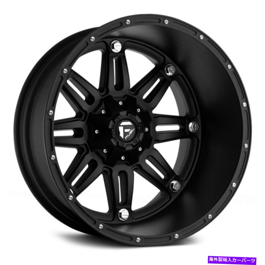 ホイール　４本セット 燃料D531人質ディープリップホイール20x10（-18、8x165.1）4のブラックリムセット Fuel D531 HOSTAGE DEEP LIP Wheels 20x10 (-18, 8x165.1) Black Rims Set of 4【並行輸入品】