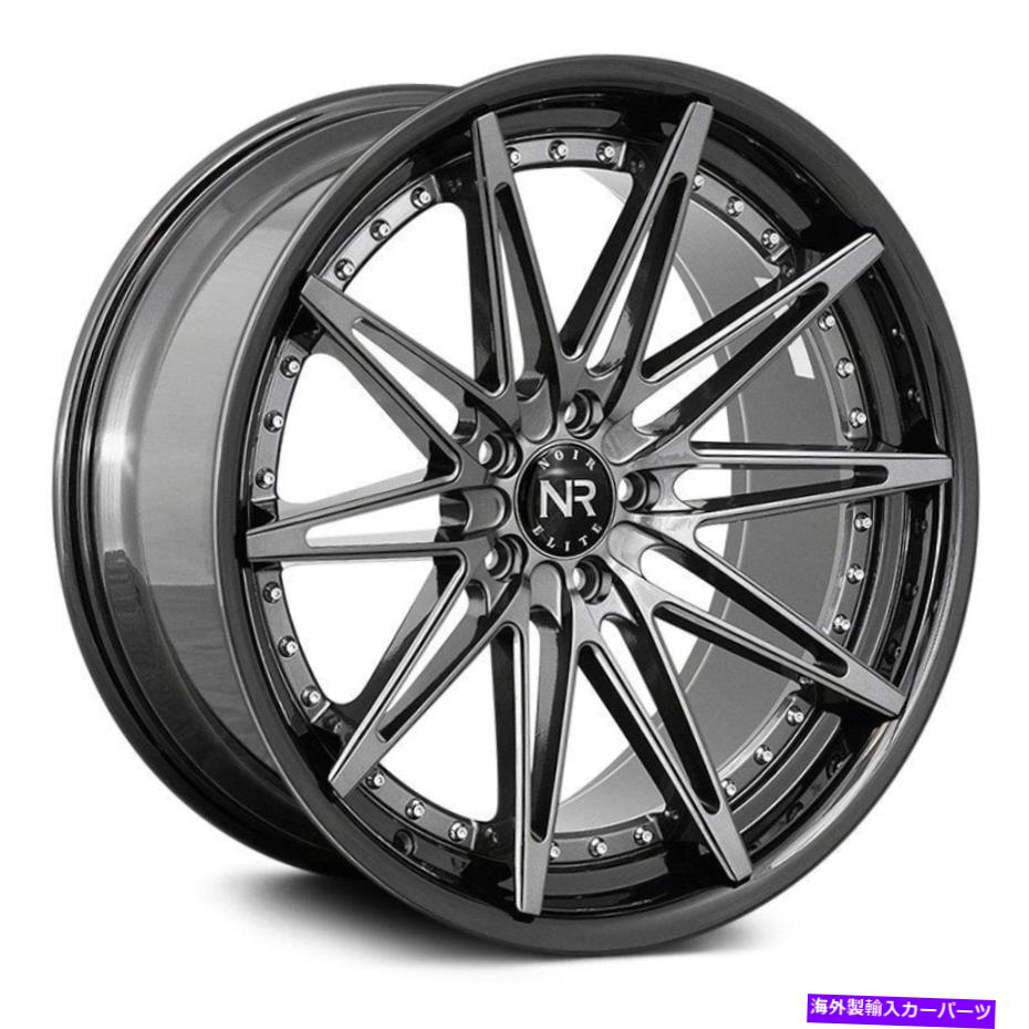 ホイール　４本セット ノワールエリートNR108ホイール20x10（40、5x120.65、72.56）4のガンメタルリムセット Noir Elite NR108 Wheels 20x10 (40, 5x120.65, 72.56) Gunmetal Rims Set of 4【並行輸入品】