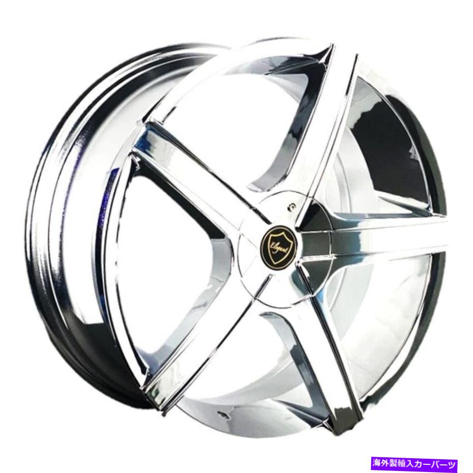 ホイール　４本セット エレガンスEL907ホイール22x9.5（15、5x120.65、74.1）4のクロムリムセット Elegance EL907 Wheels 22x9.5 (15, 5x120.65, 74.1) Chrome Rims Set of 4【並行輸入品】｜Us Custom Parts Shop USDM