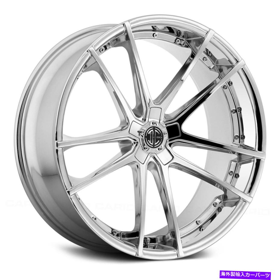 ホイール　４本セット 2crave number 34ホイール22x10.5（38、5x112、66.56）4のChrome Rimsセット 2Crave NUMBER 34 Wheels 22x10.5 (38, 5x112, 66.56) Chrome Rims Set of 4【並行輸入品】
