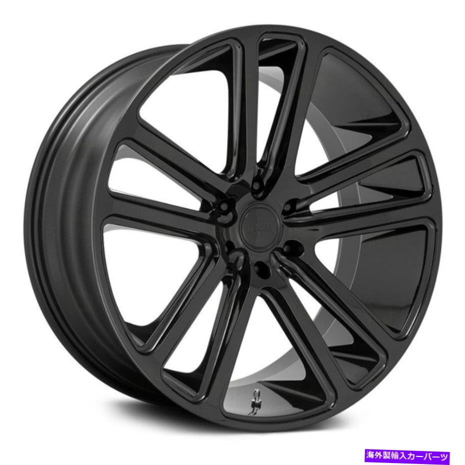 ホイール　４本セット ダブS256フレックスホイール22x9.5（20、5x114.3、71.5）4のブラックリムセット Dub S256 FLEX Wheels 22x9.5 (20, 5x114.3, 71.5) Black Rims Set of 4【並行輸入品】