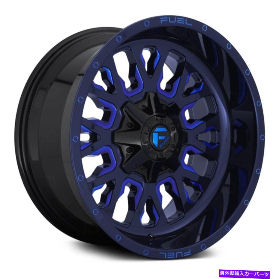 ホイール　４本セット 燃料D645ストローク1PCホイール20x12（-43、5x127、78.1）4のブラックリムセット Fuel D645 STROKE 1PC Wheels 20x12 (-43, 5x127, 78.1) Black Rims Set of 4【並行輸入品】