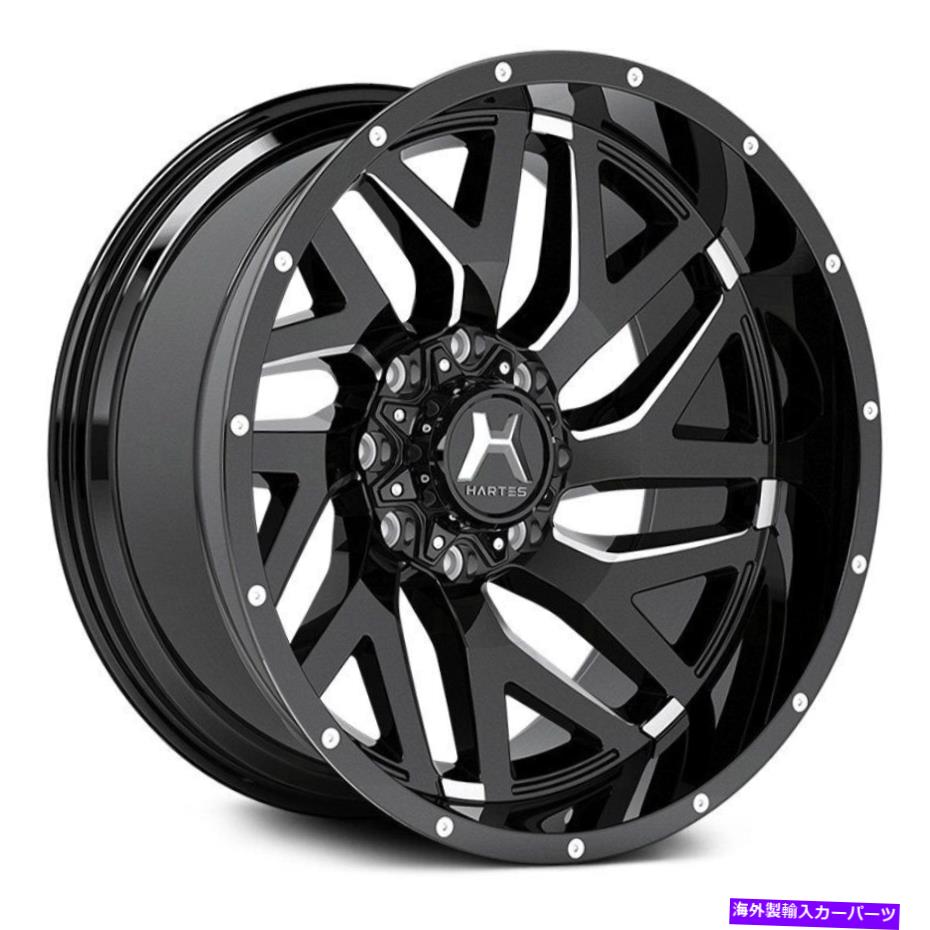 ホイール　４本セット Hartes Metal YSM-751ステルスホイール22x12（-44、5x127、78.1）4のブラックリムセット Hartes Metal YSM-751 STEALTH Wheels 22x12 (-44, 5x127, 78.1) Black Rims Set of 4【並行輸入品】