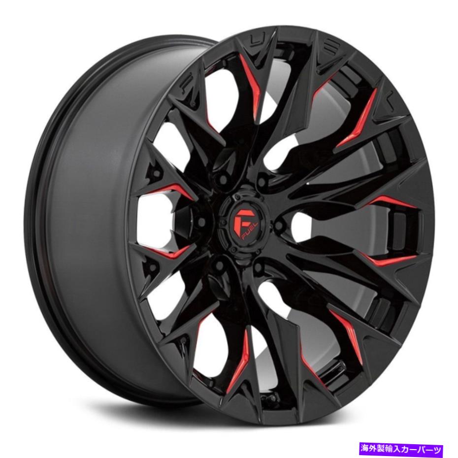 ホイール　４本セット Fuel D823 Flame 6 1PCホイール20x9（1、6x135、87.1）4のブラックリムセット Fuel D823 FLAME 6 1PC Wheels 20x9 (1, 6x135, 87.1) Black Rims Set of 4【並行輸入品】
