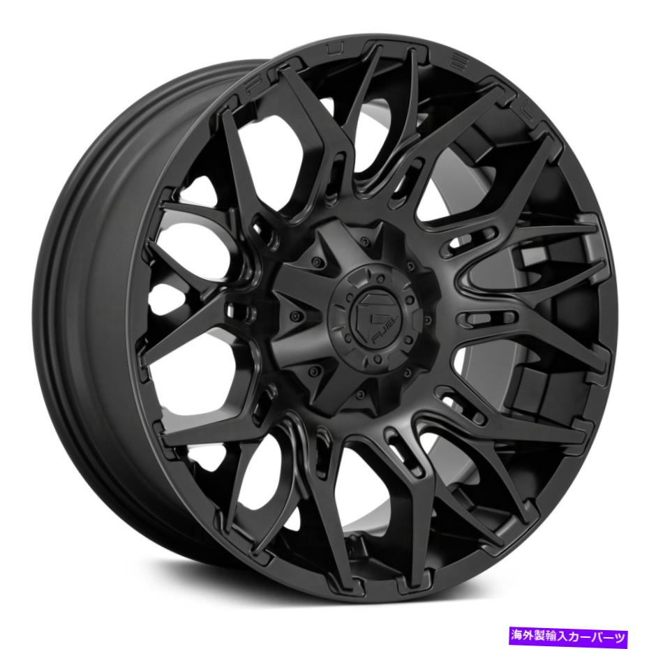 ホイール　４本セット Fuel D772 Twitch 1PCホイール22x12（-44、8x165.1、125.1）4のブラックリムセット Fuel D772 TWITCH 1PC Wheels 22x12 (-44, 8x165.1, 125.1) Black Rims Set of 4【並行輸入品】