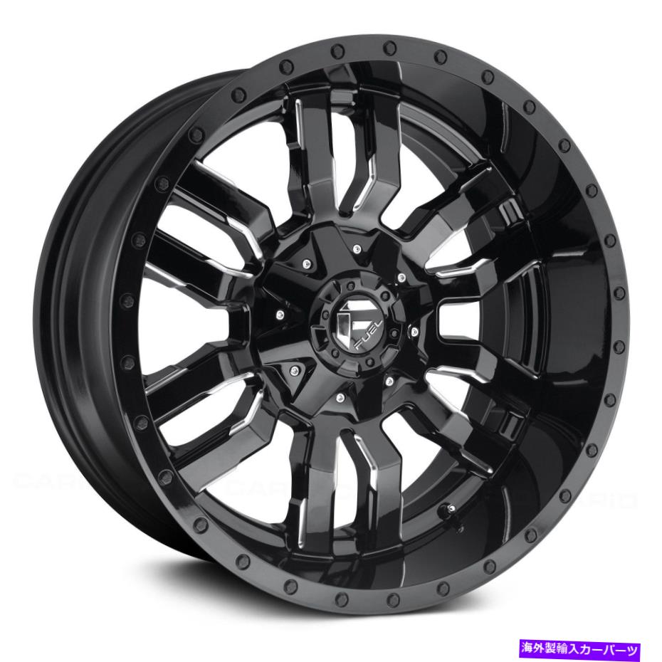 ホイール 4本セット 燃料D595スレッジ1PCホイール22x12(-44、8x170、125.1)4のブラックリムセット Fuel D595 SLEDGE 1PC Wheels 22x12 (-44, 8x170, 125.1) Black Rims Set of 4【並行輸入品】|Us Custom Parts Shop USDM