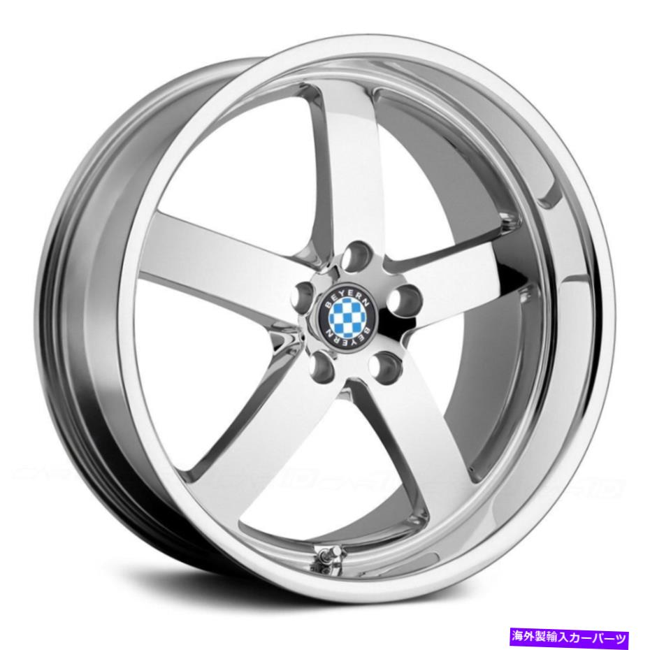 ホイール　４本セット Beyern Rappホイール18x9.5（15、5x120.65、72.56）4のChrome Rimsセット Beyern RAPP Wheels 18x9.5 (15, 5x120.65, 72.56) Chrome Rims Set of 4【並行輸入品】