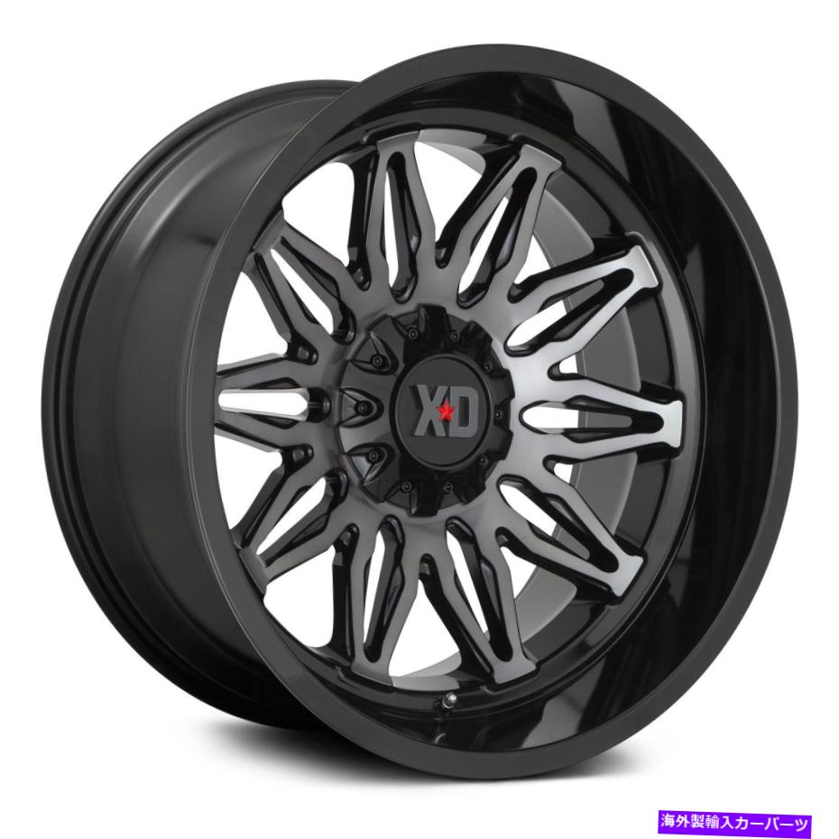 ホイール 4本セット XDシリーズXD859ガンナーホイール22x12(-44、6x135、106.1)4のブラックリムセット XD Series XD859 GUNNER Wheels 22x12 (-44, 6x135, 106.1) Black Rims Set of 4【並行輸入品】