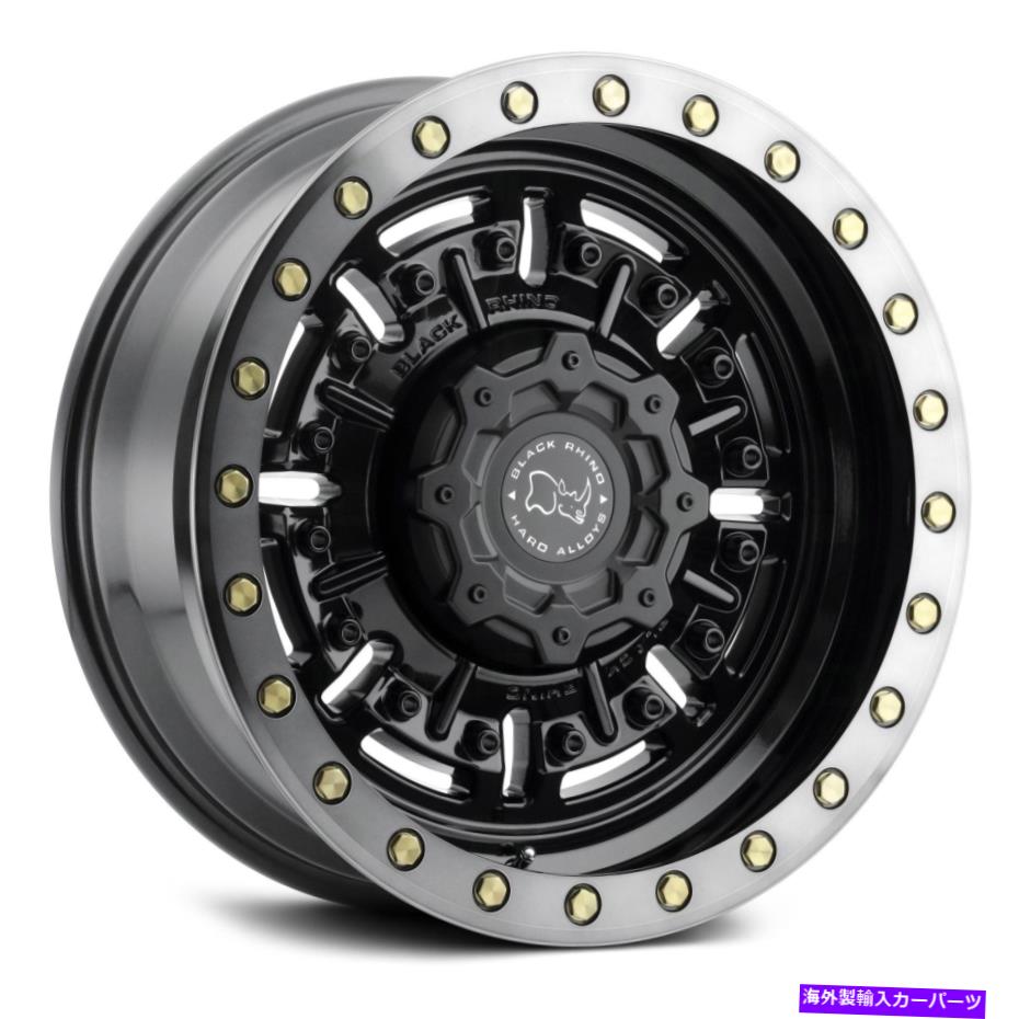 ホイール　４本セット ブラックサイブラムスホイール20x9.5（-18、5x127、71.5）4のブラックリムセット Black Rhino ABRAMS Wheels 20x9.5 (-18, 5x127, 71.5) Black Rims Set of 4【並行輸入品】