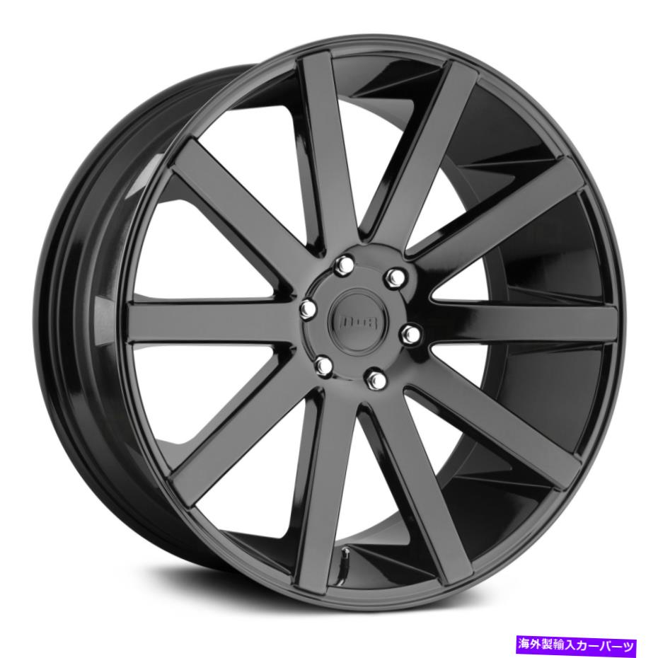 ホイール　４本セット ダブS219ショットカラホイール24x10（20、6x139.7、106.1）4のブラックリムセット Dub S219 SHOT CALLA Wheels 24x10 (20, 6x139.7, 106.1) Black Rims Set of 4【並行輸入品】 425,502円