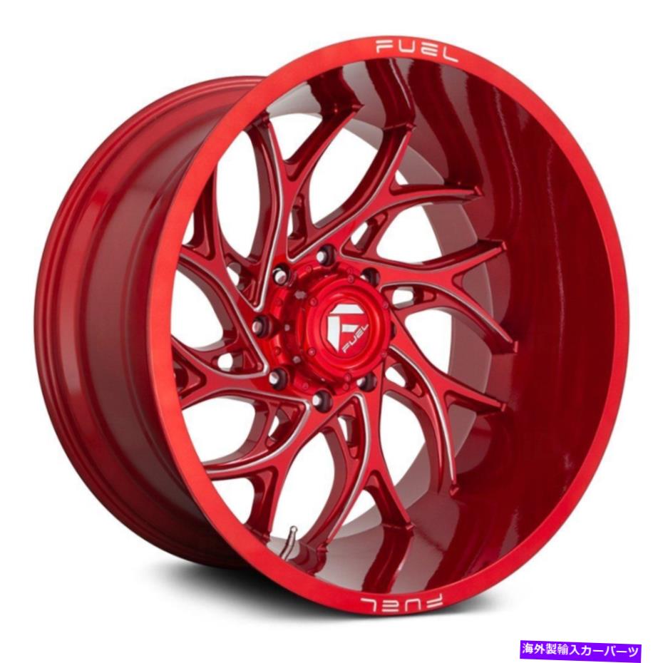 ホイール　４本セット 燃料D742ランナー1PCホイール20x10（-18、8x165.1、125.1）4の赤いリムセット Fuel D742 RUNNER 1PC Wheels 20x10 (-18, 8x165.1, 125.1) Red Rims Set of 4【並行輸入品】｜Us Custom Parts Shop USDM