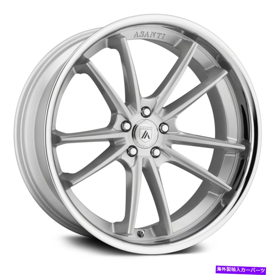 ホイール　４本セット Asanti ABL-23 Sigma Wheels 22x9（32、5x120.65、74.1）4のシルバーリムセット Asanti ABL-23 SIGMA Wheels 22x9 (32, 5x120.65, 74.1) Silver Rims Set of 4【並行輸入品】