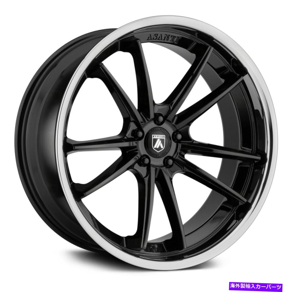 ホイール　４本セット asanti abl-23 sigmaホイール22x10.5（35、5x120.65、74.1）4のブラックリムセット Asanti ABL-23 SIGMA Wheels 22x10.5 (35, 5x120.65, 74.1) Black Rims Set of 4【並行輸入品】