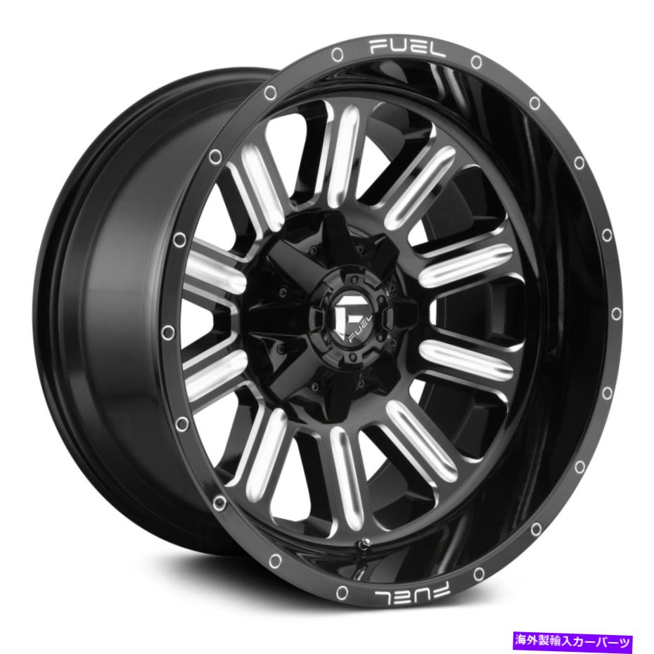 ホイール　４本セット 燃料D620ハードライン1PCホイール20x12（-44、5x127、78.1）4のブラックリムセット Fuel D620 HARDLINE 1PC Wheels 20x12 (-44, 5x127, 78.1) Black Rims Set of 4【並行輸入品】