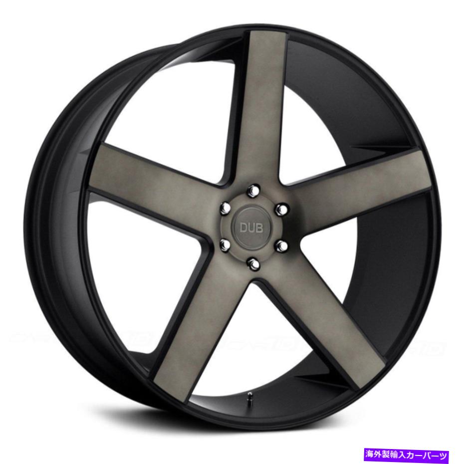 ホイール　４本セット ダブS116バラーホイール22x8.5（38、5x114.3、72.56）4のブラックリムセット Dub S116 BALLER Wheels 22x8.5 (38, 5x114.3, 72.56) Black Rims Set of 4【並行輸入品】