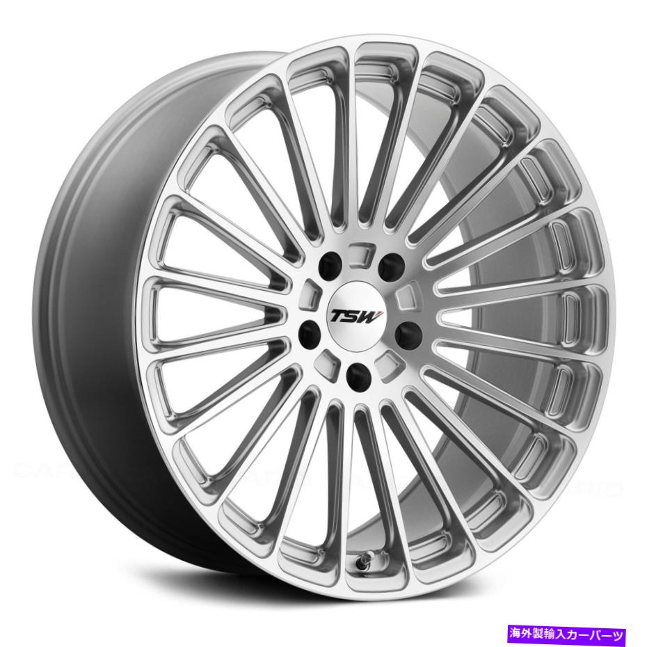 ホイール　４本セット TSW Turbinaホイール22x11（25、5x120.65、76.1）4のシルバーリムセット TSW TURBINA Wheels 22x11 (25, 5x120.65, 76.1) Silver Rims Set of 4【並行輸入品】