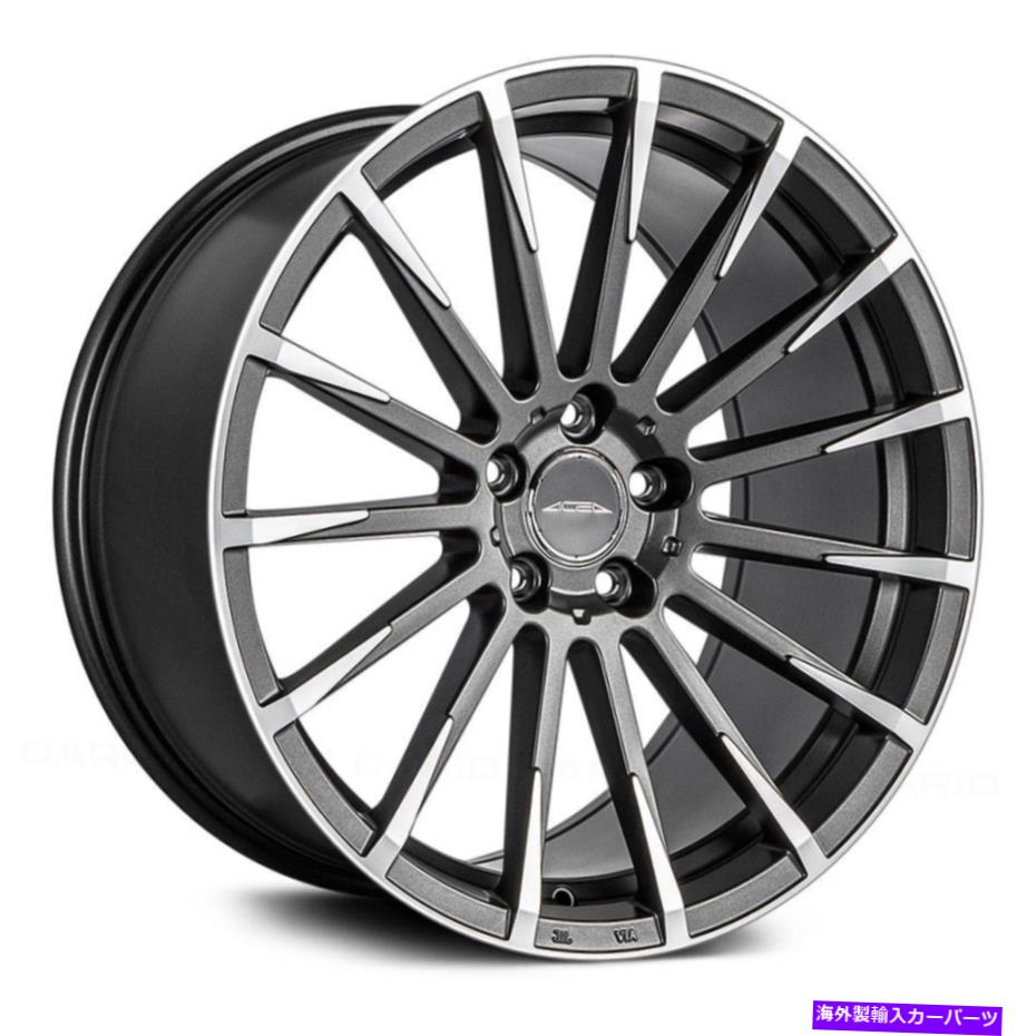 ホイール　４本セット エースアロイ献身ホイール22x9（35、5x114.3、72.6）4の灰色のリムセット Ace Alloy DEVOTION Wheels 22x9 (35, 5x114.3, 72.6) Gray Rims Set of 4【並行輸入品】