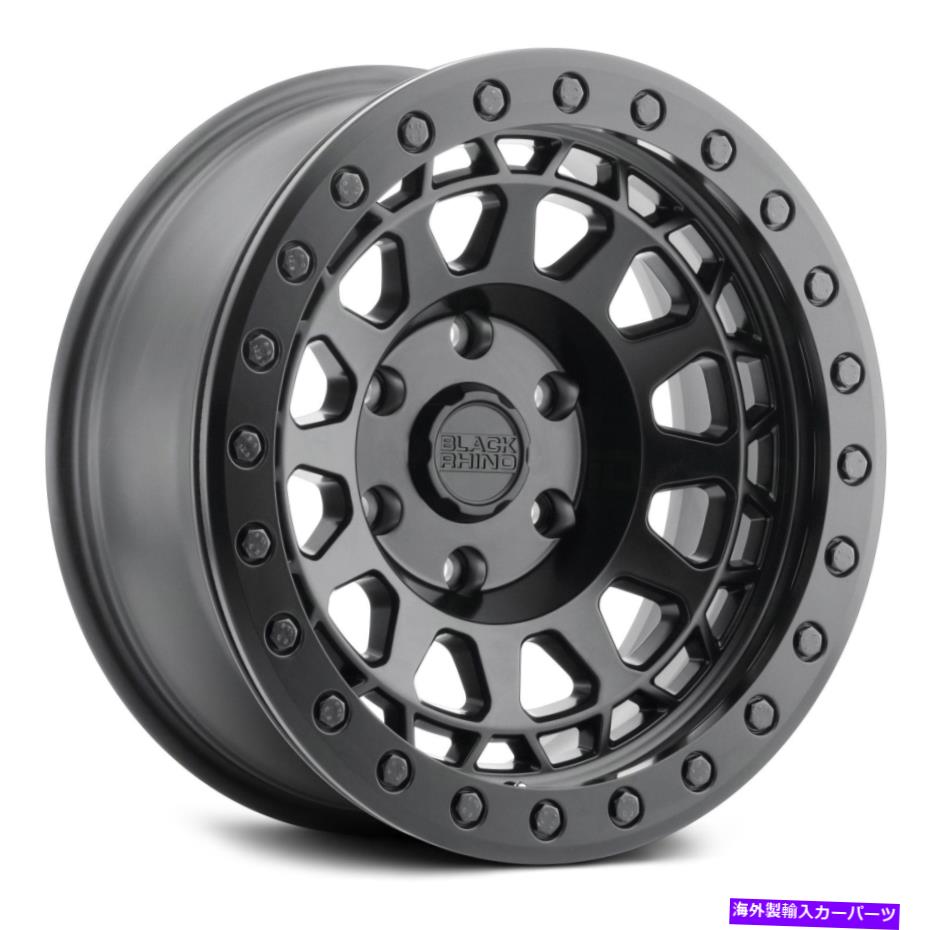ホイール 4本セット ブラックサイムプリムビードロックホイール17x8.5(0、6x139.7、112.1)4のブラックリムセット Black Rhino PRIMM BEADLOCK Wheels 17x8.5 (0, 6x139.7, 112.1) Black Rims Set of 4【並行輸入品】