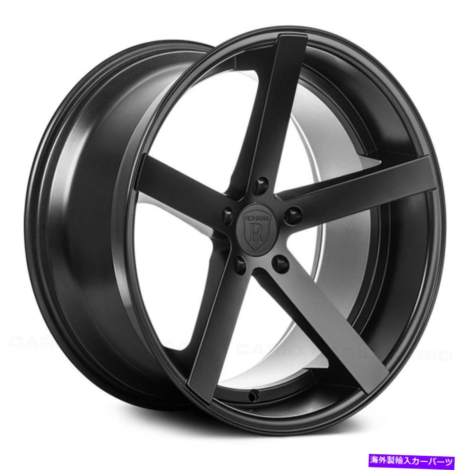 ホイール　４本セット Rohana RC22ホイール20x9（35、5x114.3、73.1）4のブラックリムセット Rohana RC22 Wheels 20x9 (35, 5x114.3, 73.1) Black Rims Set of 4【並行輸入品】