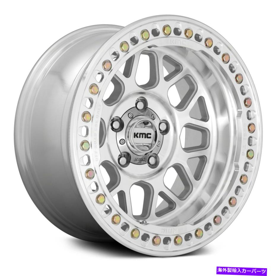 ホイール　４本セット KMC KM235グレネードクロールホイール17x8.5（0、8x165.1、125.1）4の機械加工リムセット KMC KM235 GRENADE CRAWL Wheels 17x8.5 (0, 8x165.1, 125.1) Machined Rims Set of 4【並行輸入品】