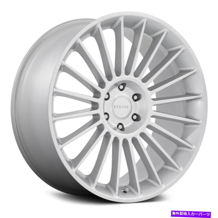 ホイール　４本セット ステータスベンチホイール24x10（35、5x120.65、72.56）4のシルバーリムセット Status VENTI Wheels 24x10 (35, 5x120.65, 72.56) Silver Rims Set of 4【並行輸入品】