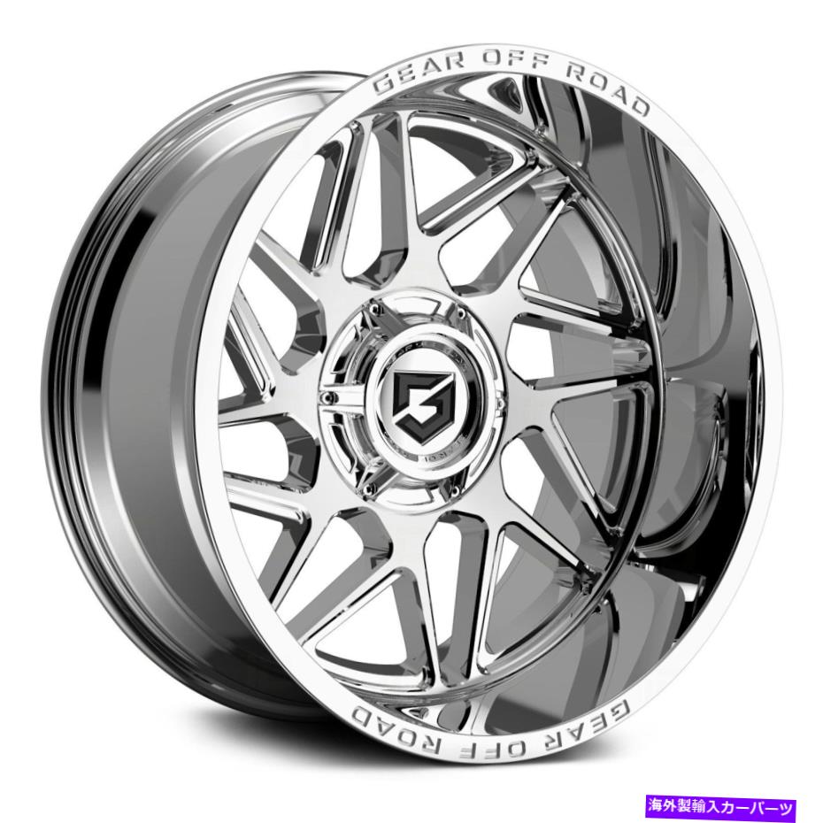 ホイール　４本セット ギアアロイ761C比22x10（-19、6x135、106.2）4のクロムリムセット Gear Alloy 761C RATIO Wheels 22x10 (-19, 6x135, 106.2) Chrome Rims Set of 4【並行輸入品】