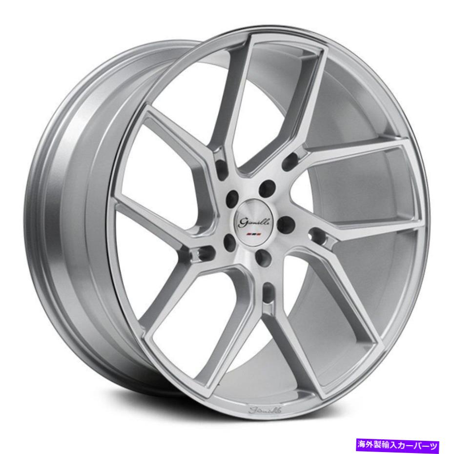 ホイール　４本セット Gianelle Dilijan Wheels 22x10.5（30、5x114.3、73.1）シルバーリムセット4 Gianelle DILIJAN Wheels 22x10.5 (30, 5x114.3, 73.1) Silver Rims Set of 4【並行輸入品】