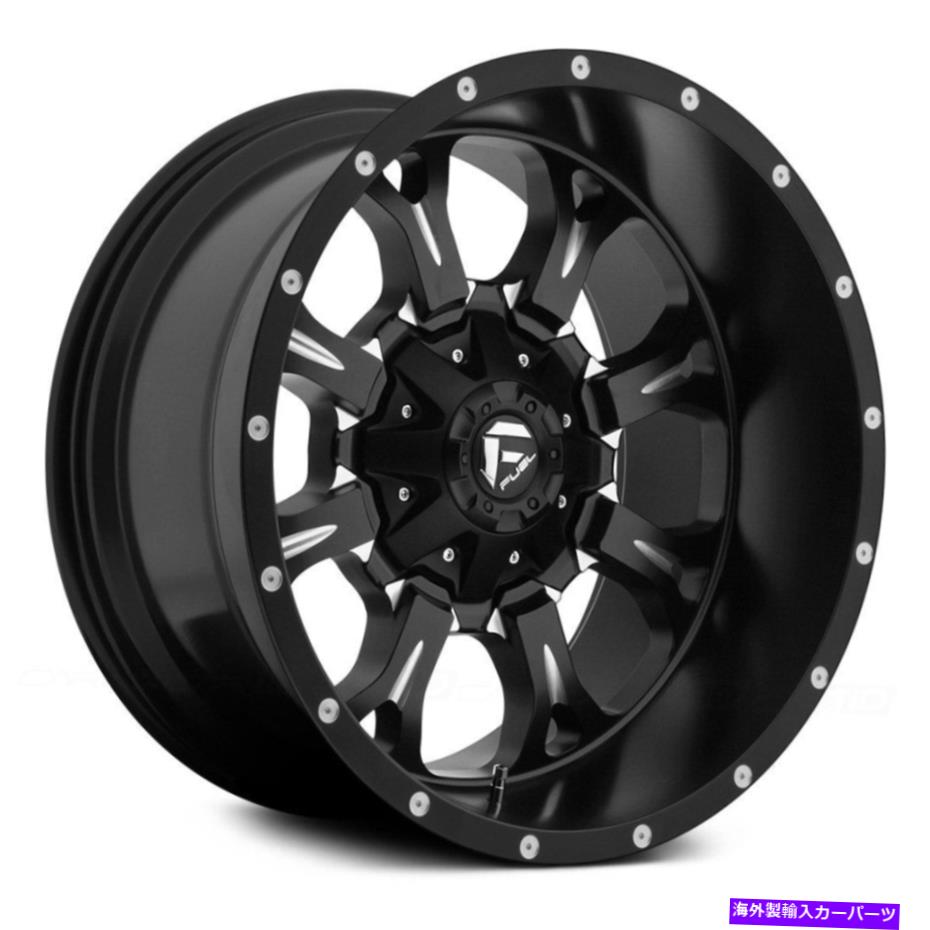ホイール　４本セット Fuel D517 Krank Deep Lip Wheels20x12（-44、8x165.1、125.1）4のブラックリムセット Fuel D517 KRANK DEEP LIP Wheels 20x12 (-44, 8x165.1, 125.1) Black Rims Set of 4【並行輸入品】