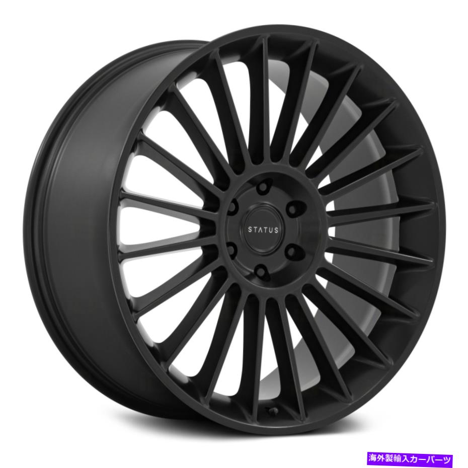 ホイール　４本セット ステータスVentiホイール24x10（30、6x139.7、106.1）4のブラックリムセット Status VENTI Wheels 24x10 (30, 6x139.7, 106.1) Black Rims Set of 4【並行輸入品】