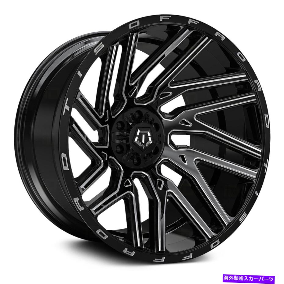 ホイール　４本セット Tis 554bmホイール22x10（-19、5x139.7、78）4のブラックリムセット TIS 554BM Wheels 22x10 (-19, 5x139.7, 78) Black Rims Set of 4【並行輸入品】