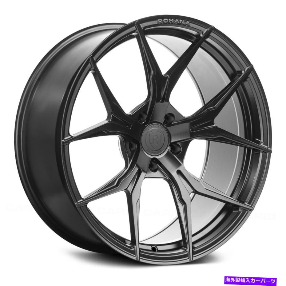 ホイール　４本セット Rohana RFX5ホイール19x8.5（15、5x114.3、73.1）4のブラックリムセット Rohana RFx5 Wheels 19x8.5 (15, 5x114.3, 73.1) Black Rims Set of 4【並行輸入品】