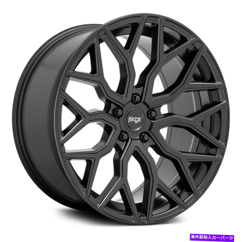 ホイール　４本セット ニッチM261 Mazzantiホイール22x10（35、5x114.3、72.56）4のブラックリムセット Niche M261 MAZZANTI Wheels 22x10 (35, 5x114.3, 72.56) Black Rims Set of 4【並行輸入品】