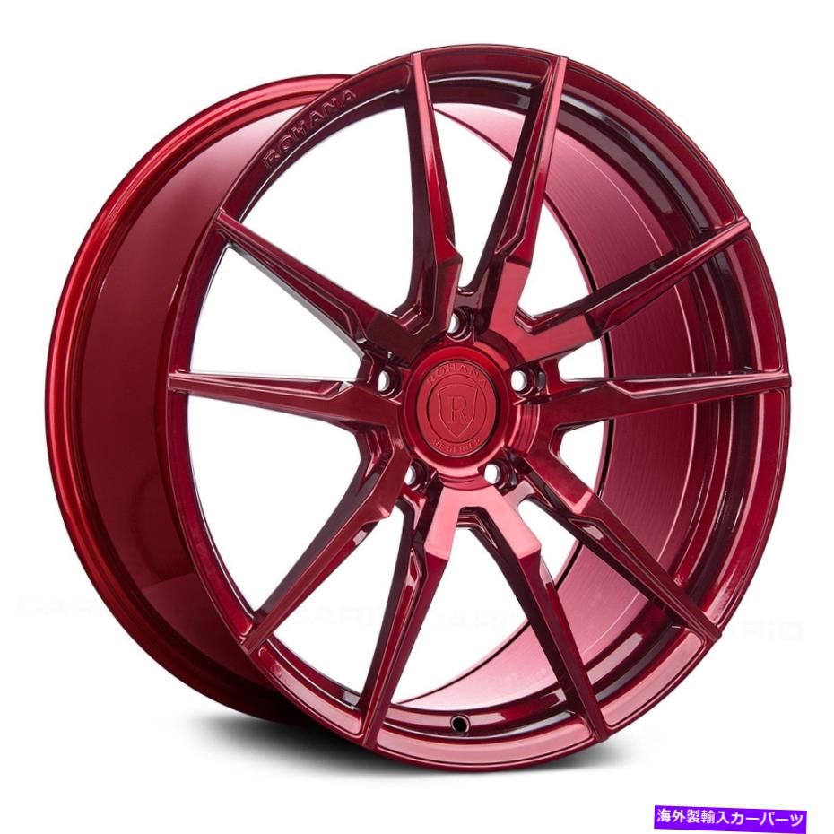 ホイール　４本セット Rohana RFX2ホイール20x9（20、5x120.65、74.1）4の赤いリムセット Rohana RFX2 Wheels 20x9 (20, 5x120.65, 74.1) Red Rims Set of 4【並行輸入品】