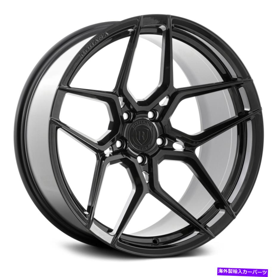 ホイール　４本セット Rohana RFX11ホイール22x10.5（45、5x112、66.56）4のブラックリムセット Rohana RFX11 Wheels 22x10.5 (45, 5x112, 66.56) Black Rims Set of 4【並行輸入品】
